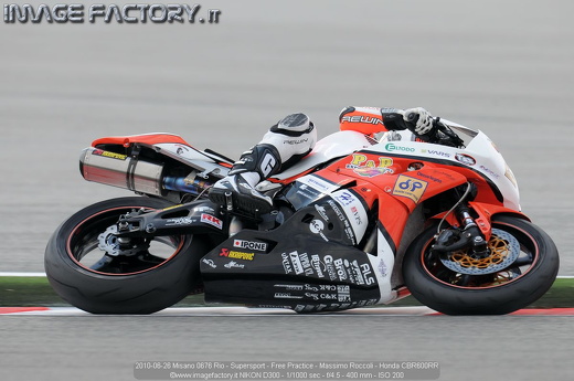2010-06-26 Misano 0676 Rio - Supersport - Free Practice - Massimo Roccoli - Honda CBR600RR